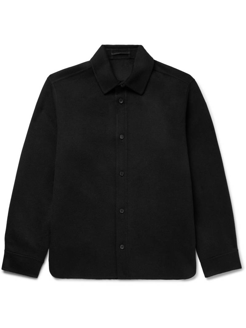 Mr P. - Double-Faced Wool and Cashmere-Blend Felt Overshirt - Men - Black - XXL von Mr P.