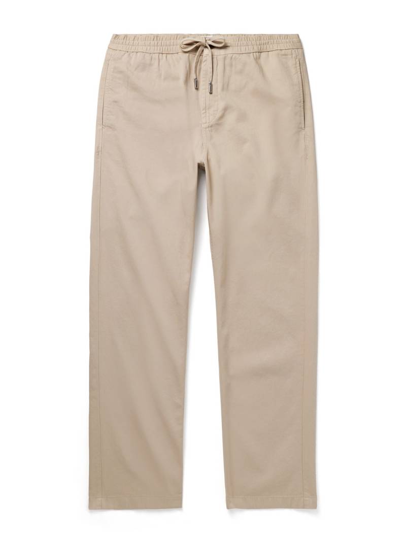 Mr P. - Edward Straight-Leg Organic Cotton-Twill Drawstring Trousers - Men - Neutrals - 28 von Mr P.