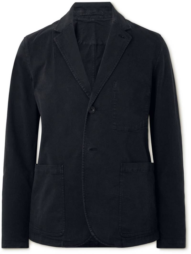 Mr P. - Garment-Dyed Cotton-Blend Twill Blazer - Men - Black - M von Mr P.