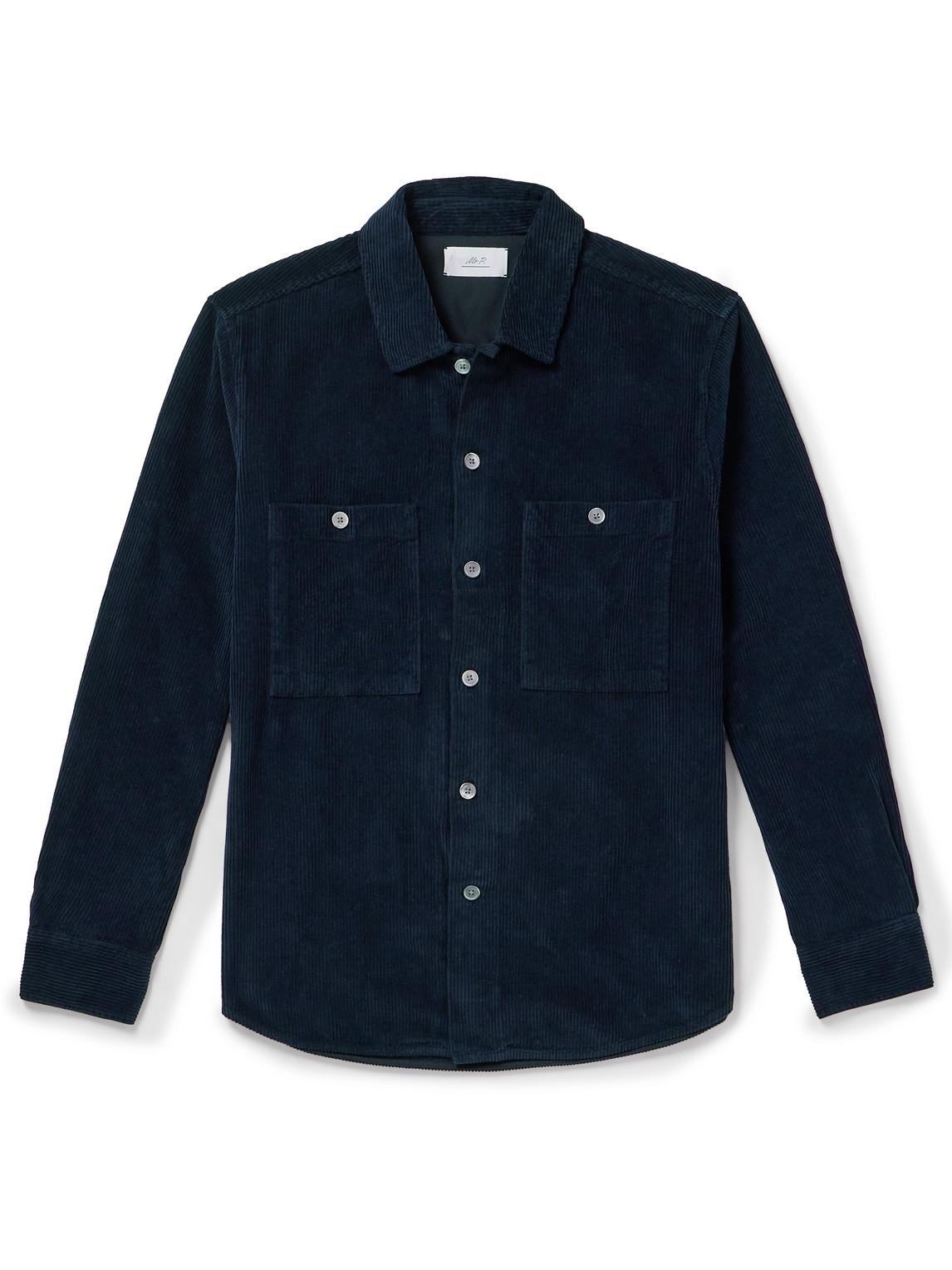 Mr P. - Garment-Dyed Cotton-Corduroy Shirt - Men - Blue - S von Mr P.