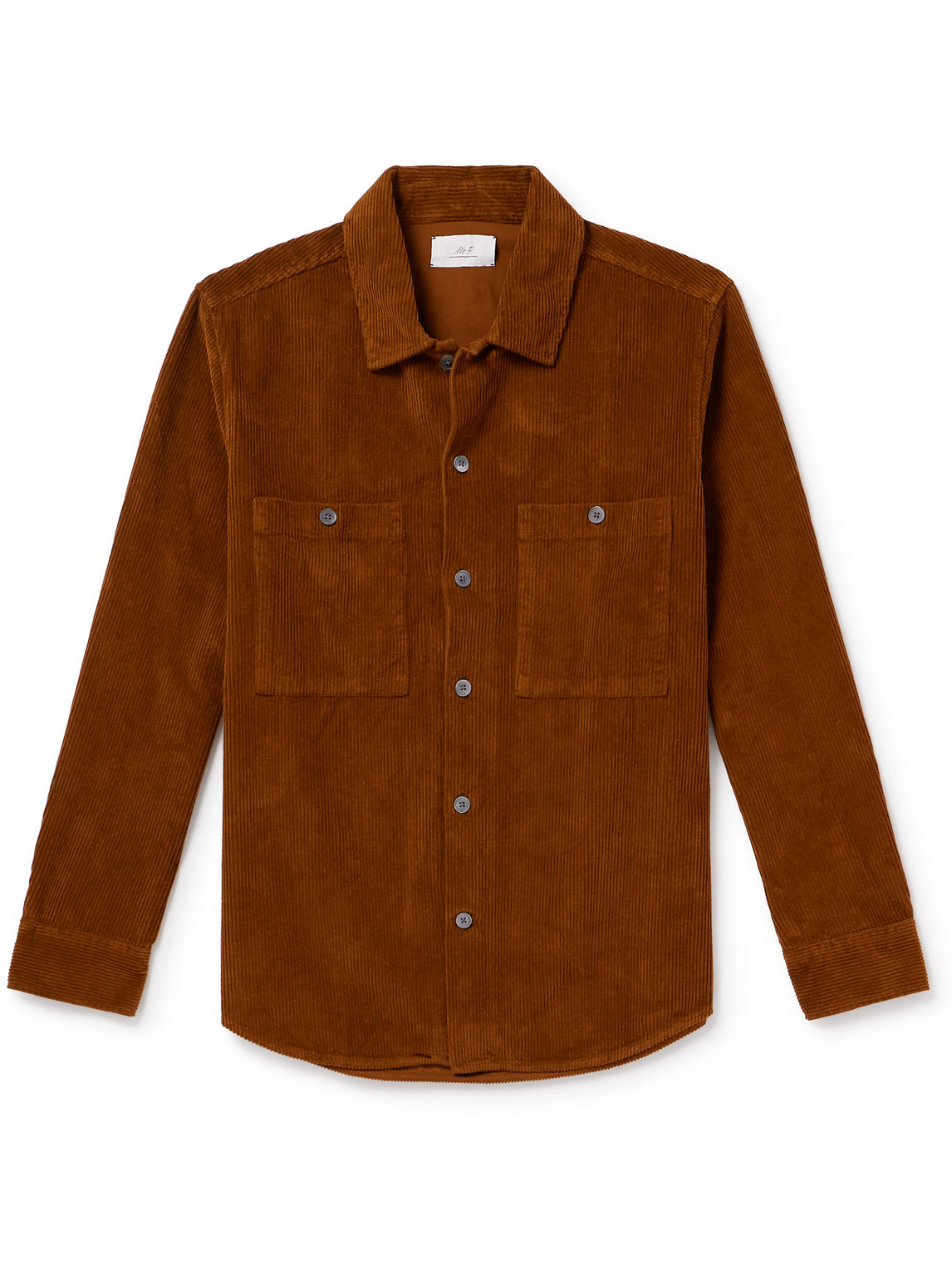 Mr P. - Garment-Dyed Cotton-Corduroy Shirt - Men - Brown - XXL von Mr P.