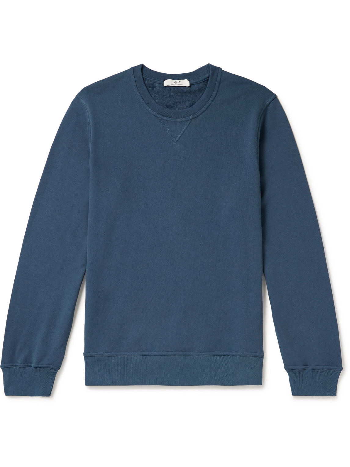 Mr P. - Garment-Dyed Cotton-Jersey Sweatshirt - Men - Blue - S von Mr P.
