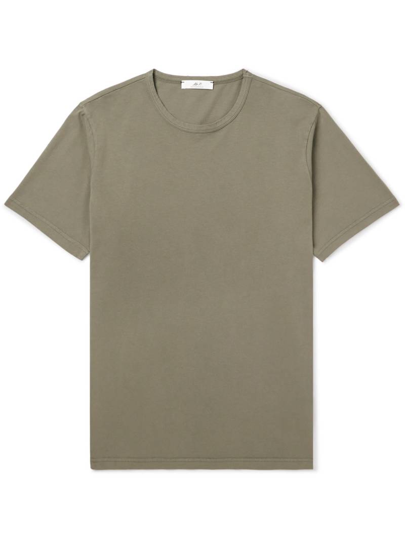 Mr P. - Garment-Dyed Cotton-Jersey T-Shirt - Men - Green - L von Mr P.