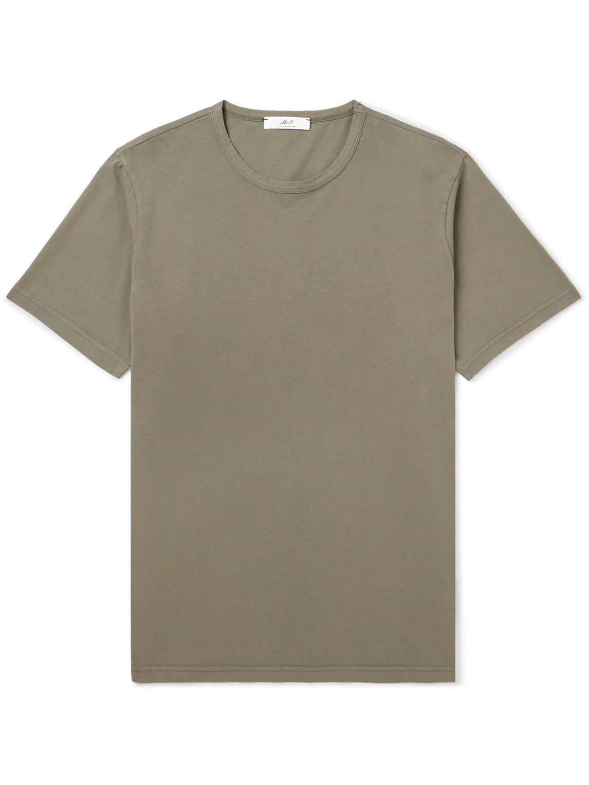 Mr P. - Garment-Dyed Cotton-Jersey T-Shirt - Men - Green - S von Mr P.