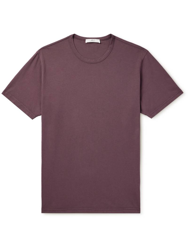 Mr P. - Garment-Dyed Organic Cotton-Jersey T-Shirt - Men - Purple - XS von Mr P.