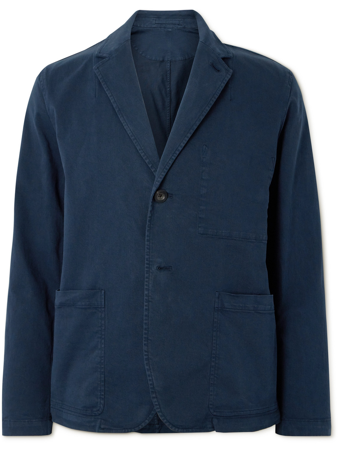 Mr P. - Garment-Dyed Stretch-Cotton Twill Blazer - Men - Blue - M Mr P. - Garment-Dyed Stretch-Cotton Twill Blazer - Men - Blue - M von Mr P.