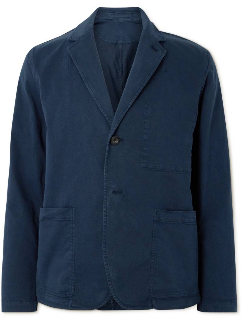 Mr P. - Garment-Dyed Stretch-Cotton Twill Blazer - Men - Blue - XS von Mr P.