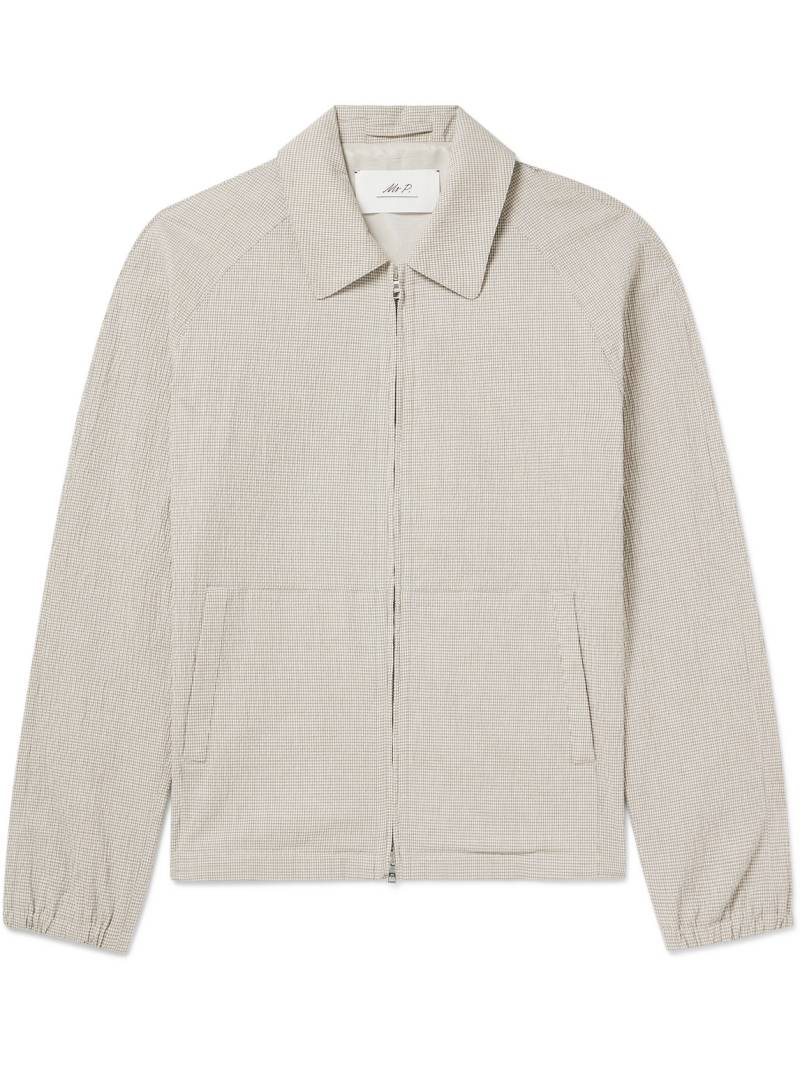 Mr P. - Golf Gingham Cotton-Blend Seersucker Blouson Jacket - Men - Neutrals - XXL Mr P. - Golf Gingham Cotton-Blend Seersucker Blouson Jacket - Men - Neutrals - XXL von Mr P.