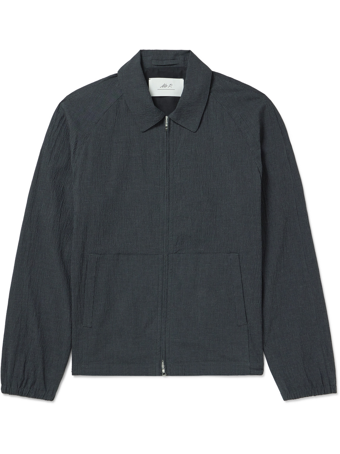 Mr P. - Golf Gingham Seersucker Blouson Jacket - Men - Gray - M von Mr P.