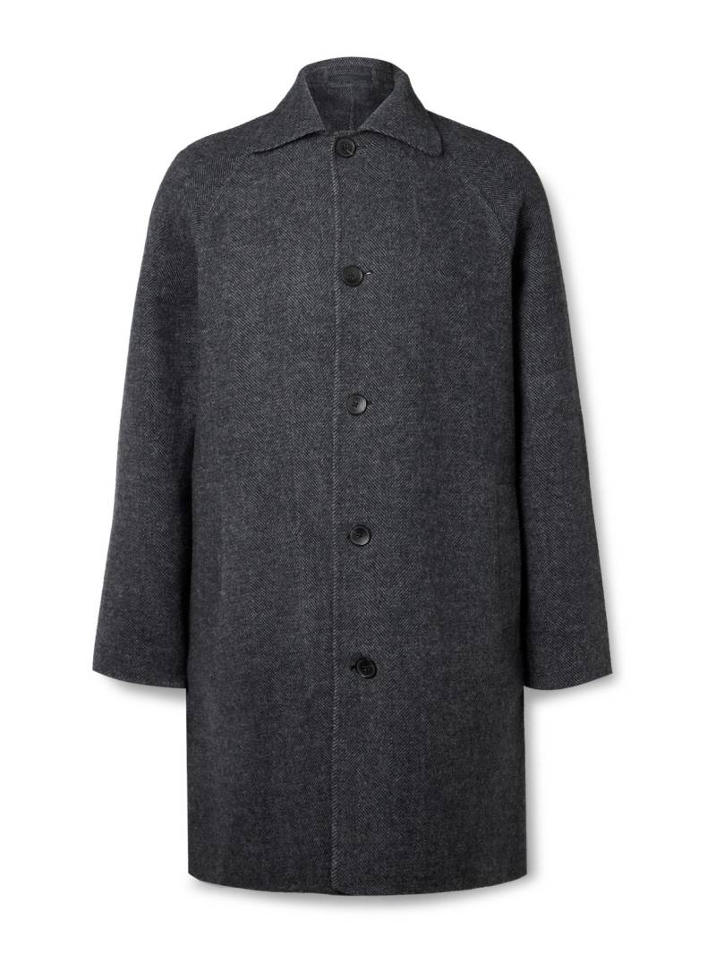 Mr P. - Herringbone Wool and Cashmere-Blend Flannel Coat - Men - Gray - XL von Mr P.