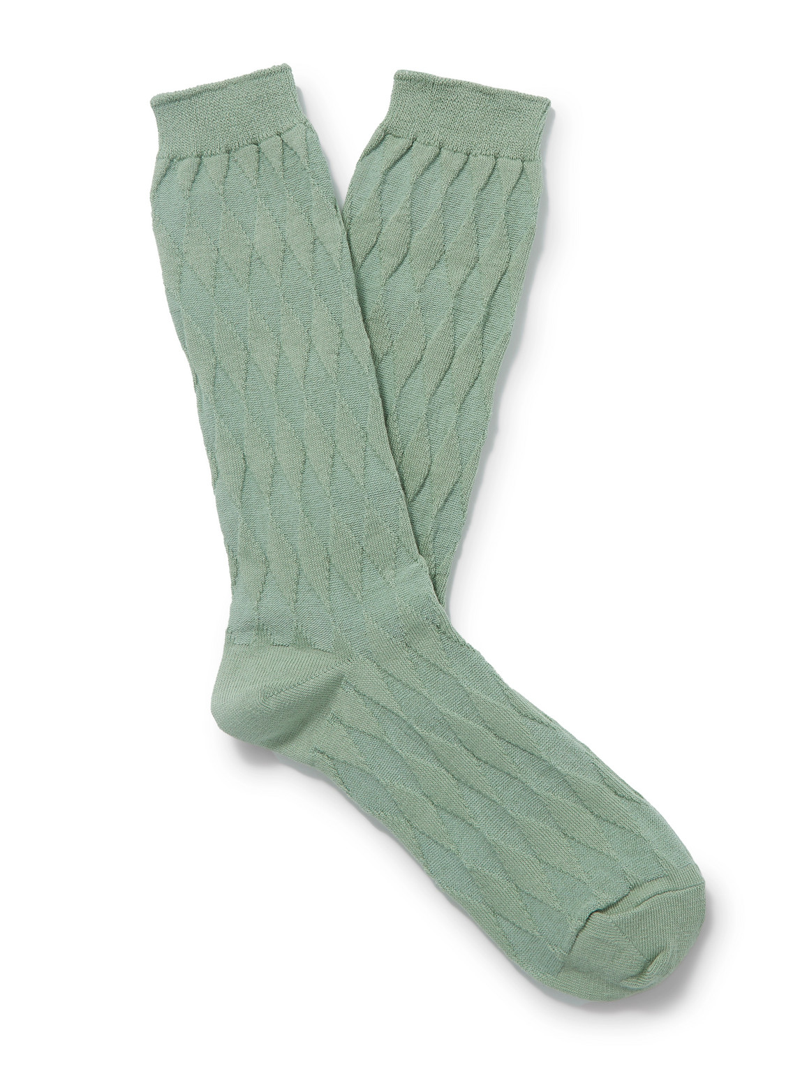 Mr P. - Jacquard-Knit Cotton-Blend Socks - Men - Unknown von Mr P.