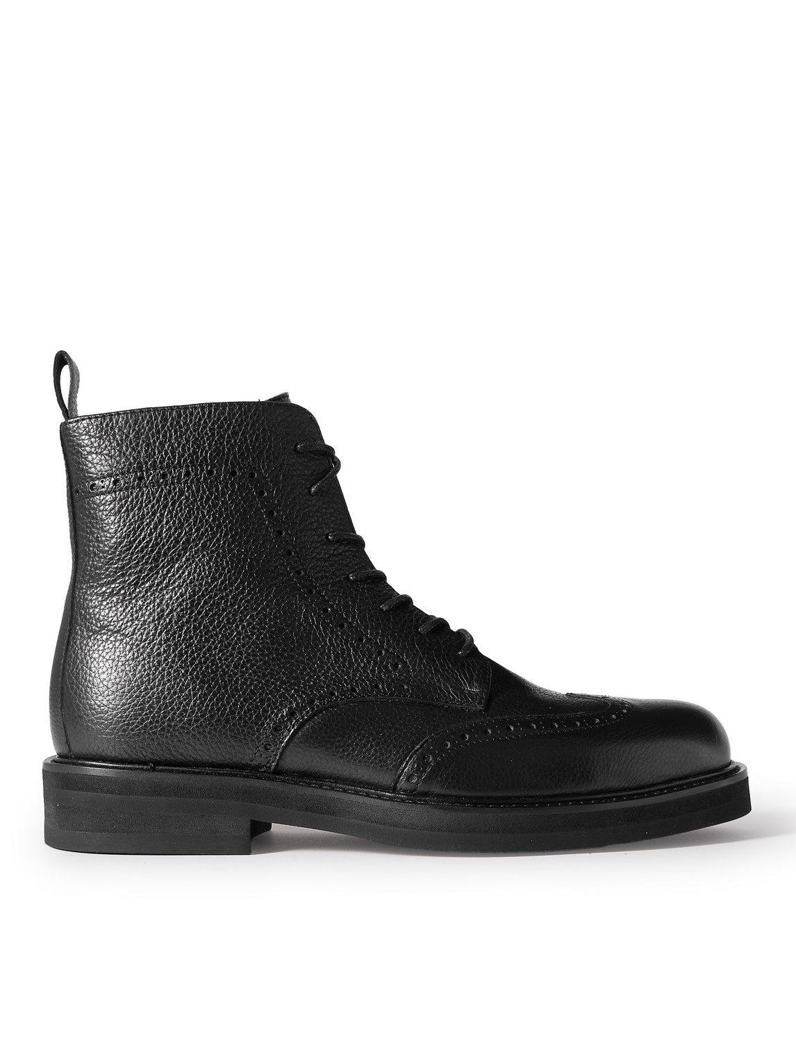 Mr P. - Jacques Full-Grain Leather Brogue Boots - Men - Black - UK 8 von Mr P.