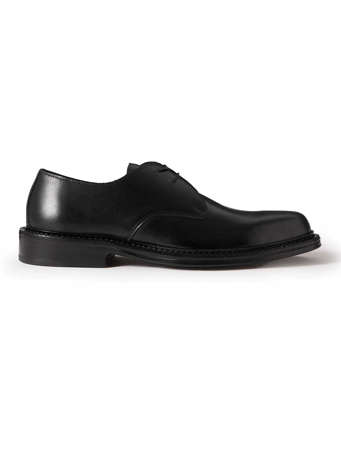 Mr P. - James Polished-Leather Derby Shoes - Men - Black - UK 11 von Mr P.
