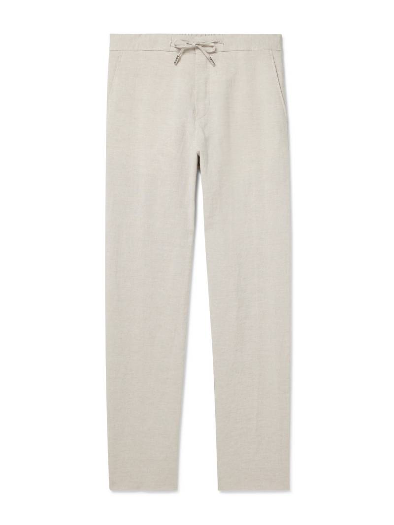 Mr P. - James Straight-Leg Linen Drawstring Trousers - Men - Neutrals - 30 von Mr P.