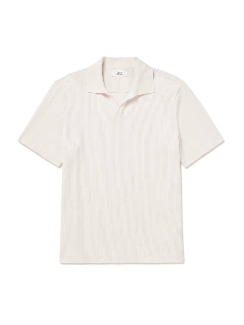 Mr P. - Jonny Open-Collar Pointelle-Knit Cotton Polo Shirt - Men - Neutrals - XS Mr P. - Jonny Open-Collar Pointelle-Knit Cotton Polo Shirt - Men - Neutrals - XS von Mr P.