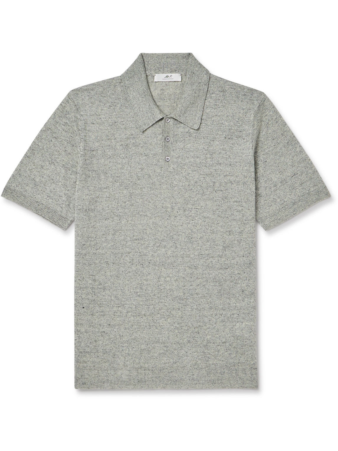 Mr P. - Linen Polo Shirt - Men - Gray - XXL von Mr P.