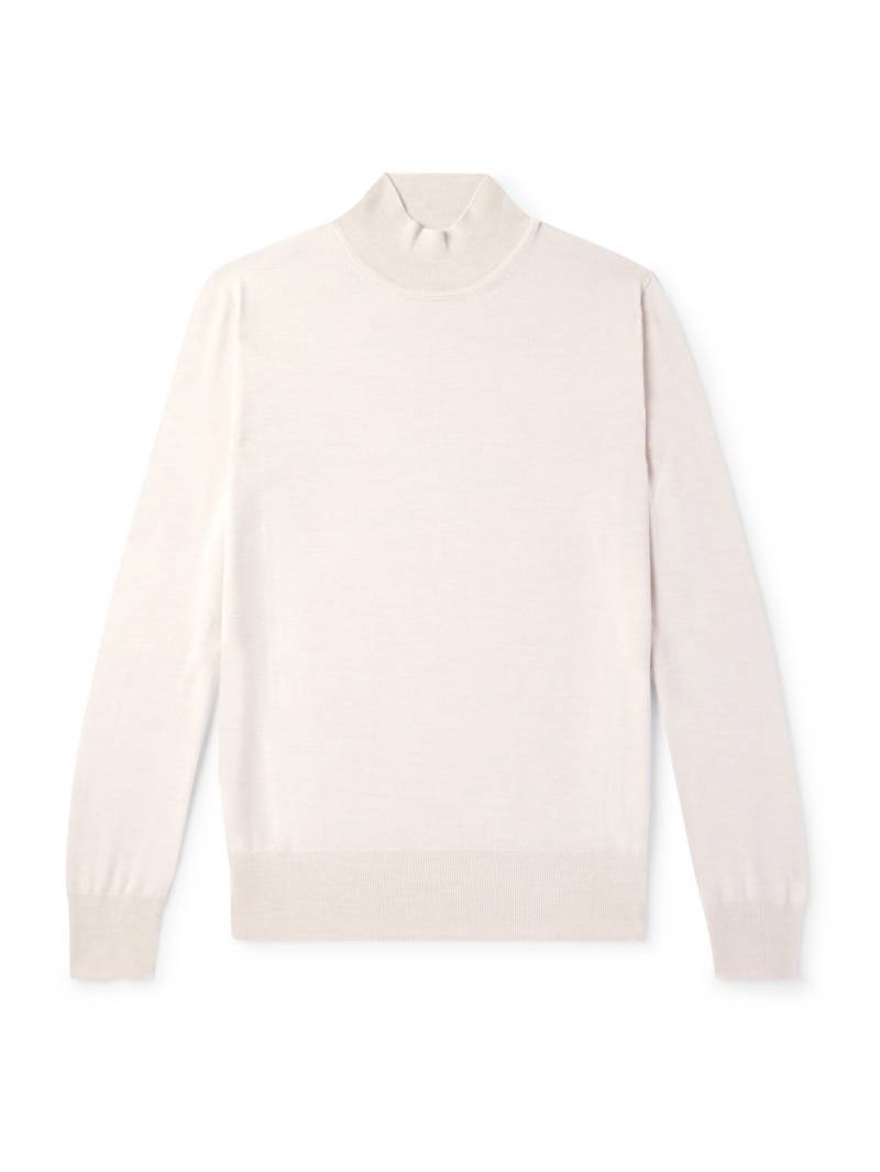 Mr P. - Merino Wool Mock-Neck Sweater - Men - Neutrals - XXL von Mr P.