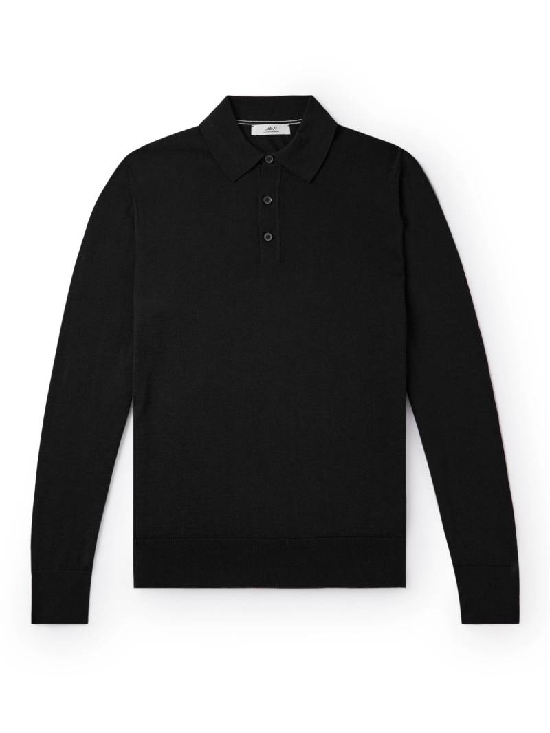 Mr P. - Merino Wool Polo Shirt - Men - Black - XS Mr P. - Merino Wool Polo Shirt - Men - Black - XS von Mr P.