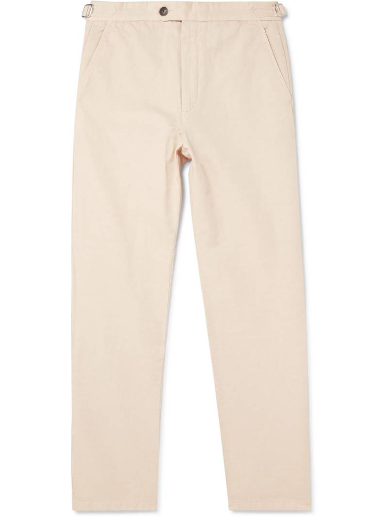 Mr P. - Mike Straight-Leg Organic Cotton and Linen-Blend Twill Trousers - Men - Neutrals - 34 von Mr P.