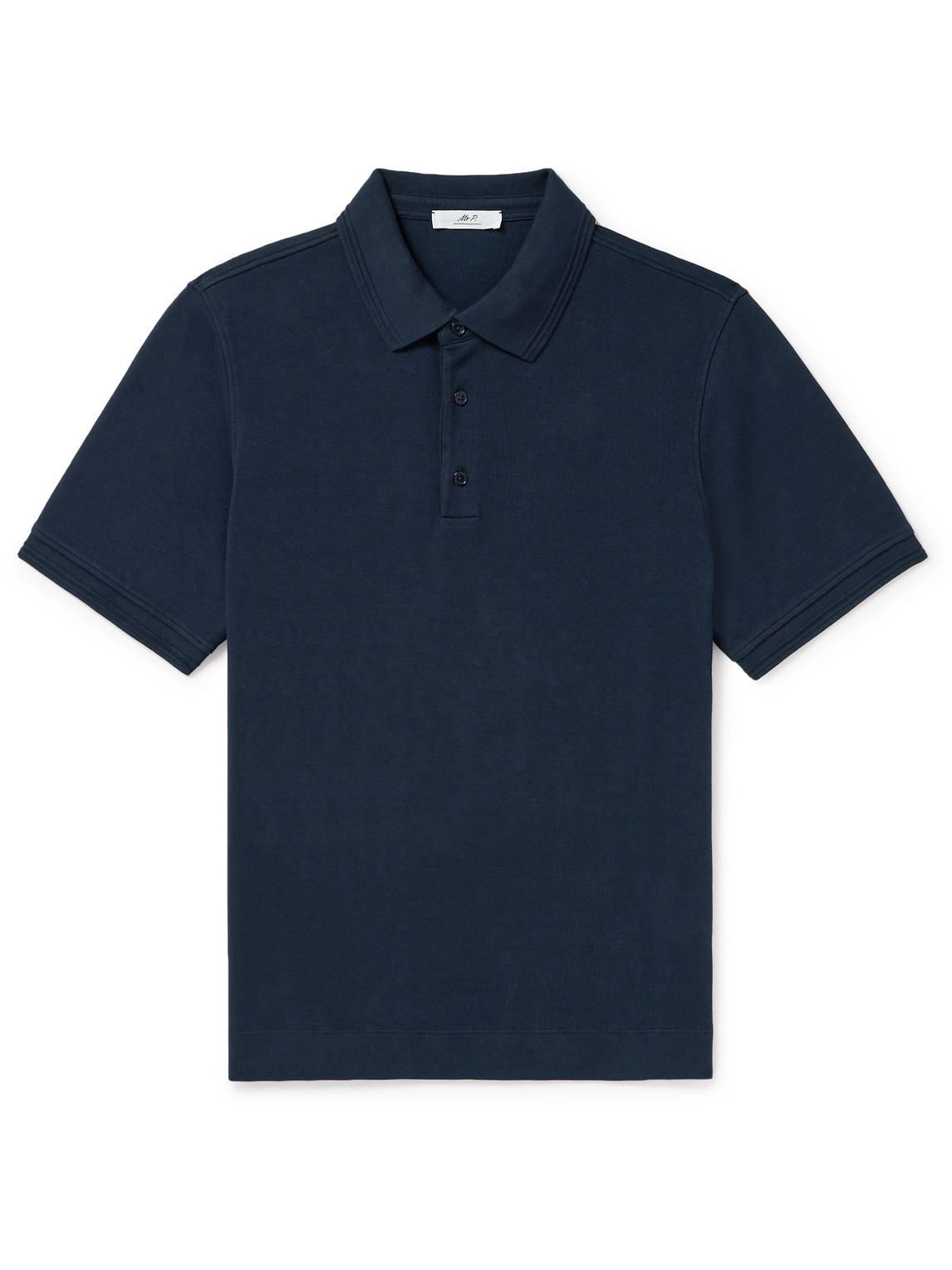 Mr P. - Organic Cotton-Piqué Polo Shirt - Men - Blue - XS von Mr P.