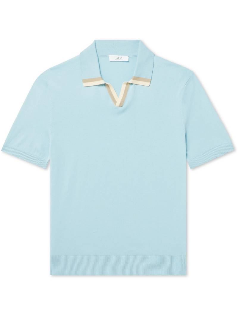 Mr P. - Organic Cotton Polo Shirt - Men - Blue - XS von Mr P.