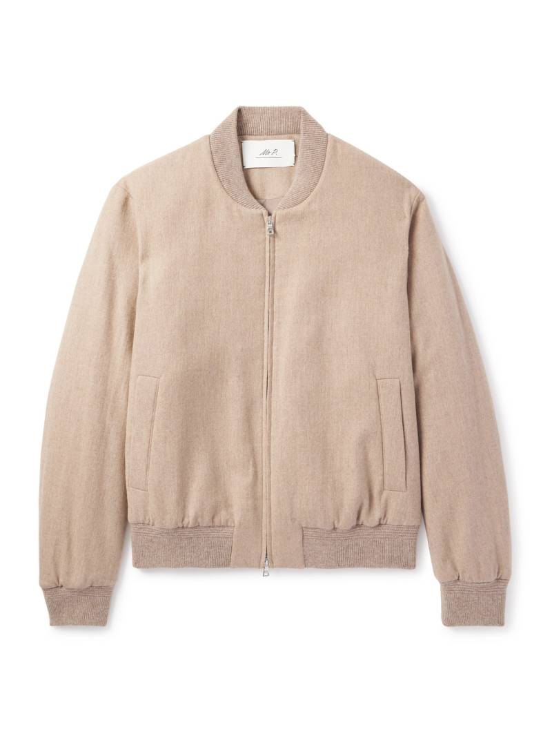 Mr P. - Padded Cashmere-Blend Bomber Jacket - Men - Neutrals - XXL von Mr P.