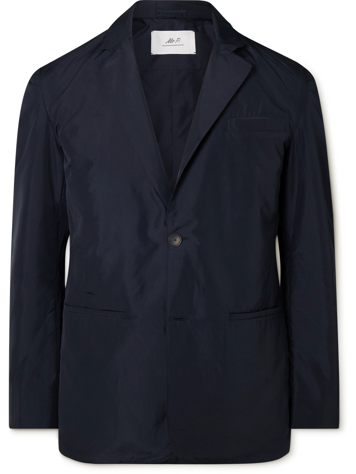 Mr P. - Padded Recycled-Shell Blazer - Men - Blue - 42 Mr P. - Padded Recycled-Shell Blazer - Men - Blue - 42 von Mr P.
