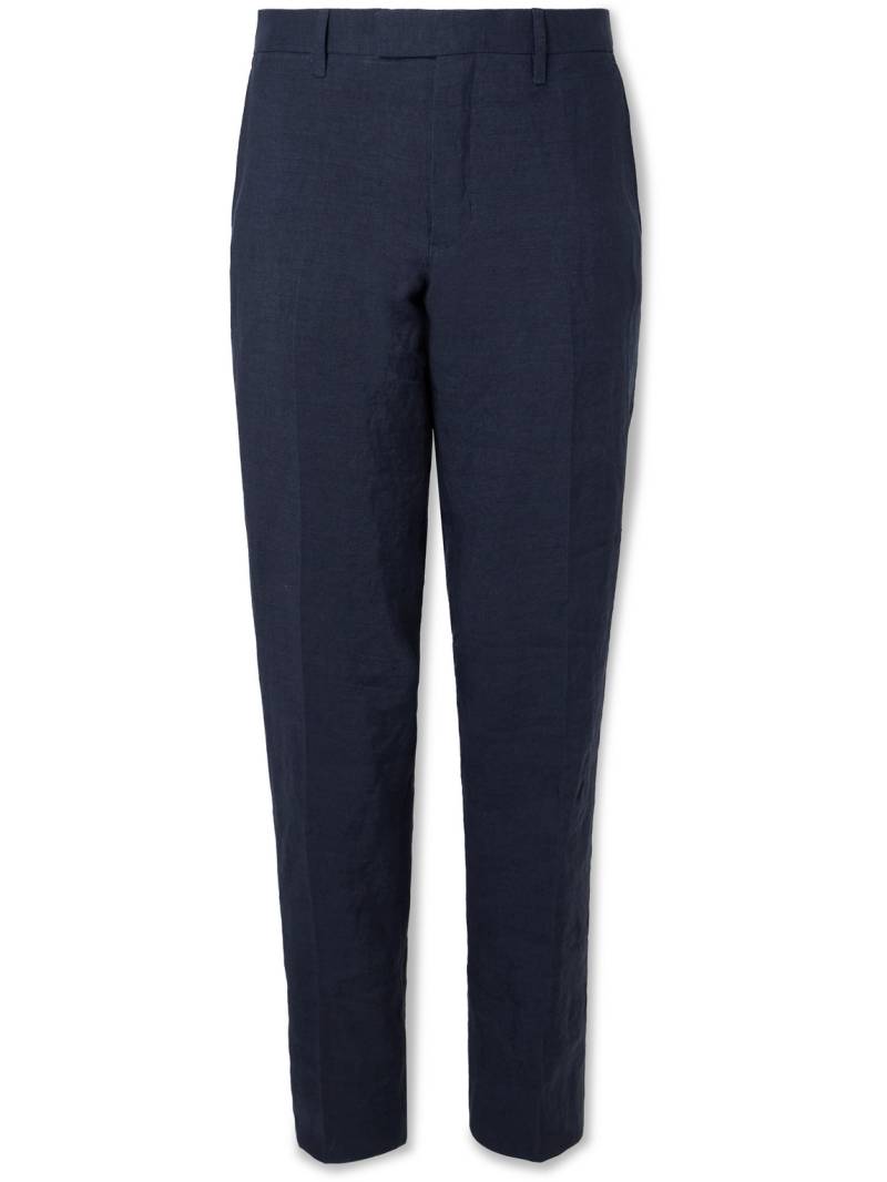 Mr P. - Phillip Slim-Fit Straight-Leg Linen Suit Trousers - Men - Blue - 38 von Mr P.