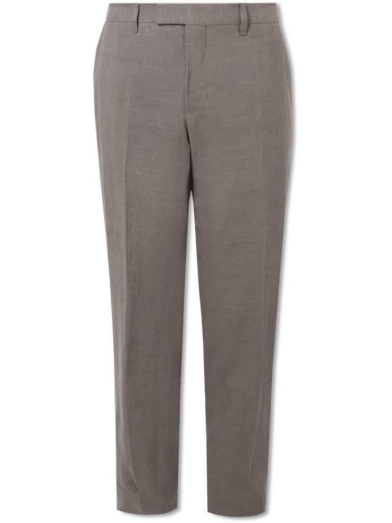 Mr P. - Phillip Slim-Fit Straight-Leg Linen Suit Trousers - Men - Gray - 36 von Mr P.