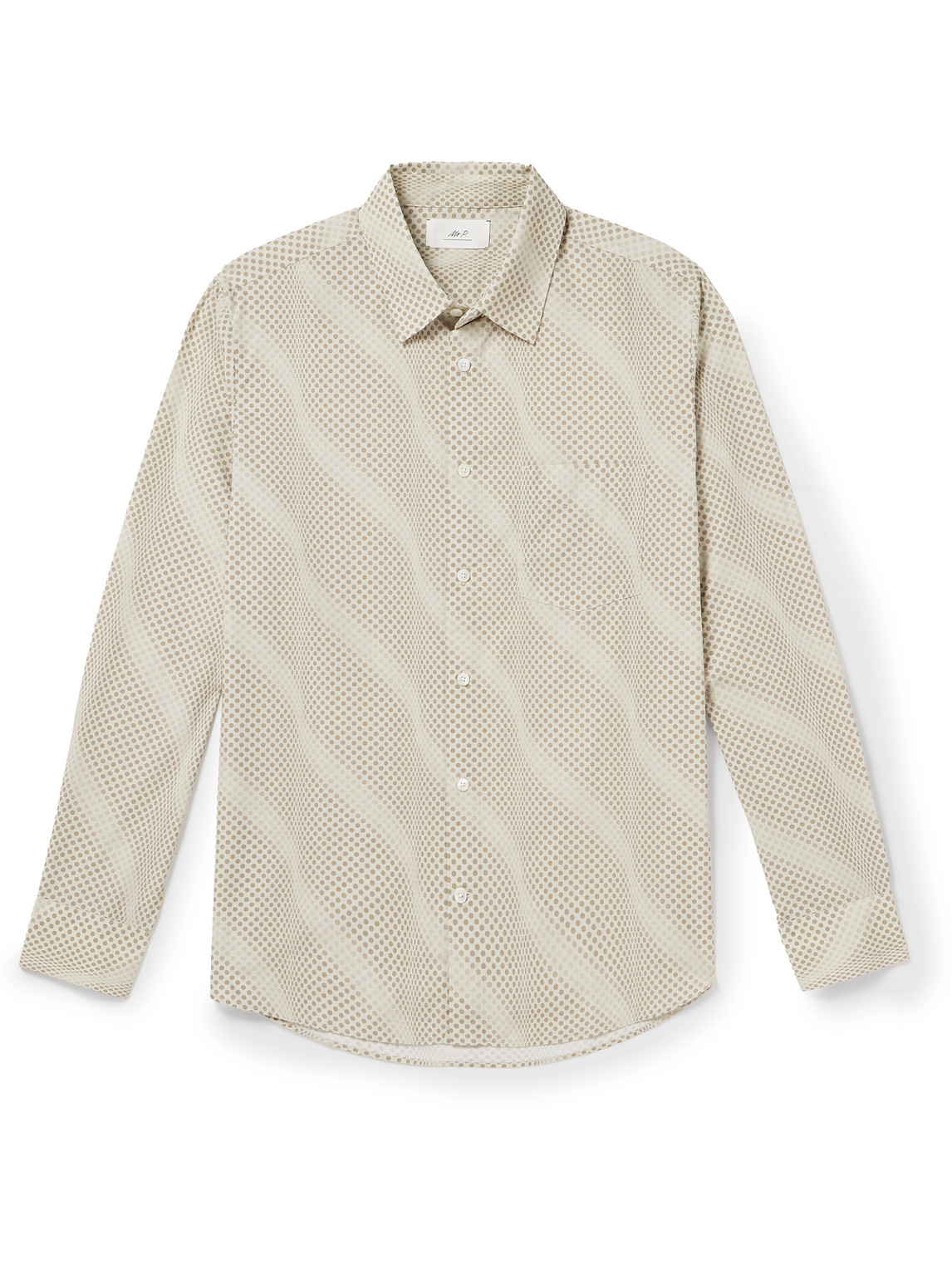 Mr P. - Polka-Dot Organic Cotton Shirt - Men - Neutrals - S von Mr P.