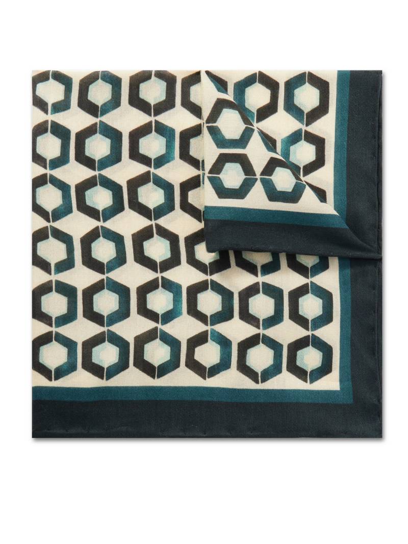 Mr P. - Printed Cotton and Silk-Blend Pocket Square - Men - Green von Mr P.