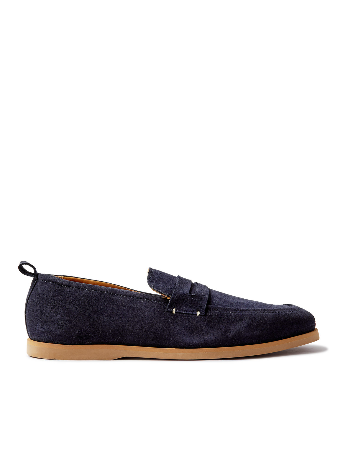Mr P. - Regenerated Suede by evolo® Penny Loafers - Men - Blue - UK 8 von Mr P.