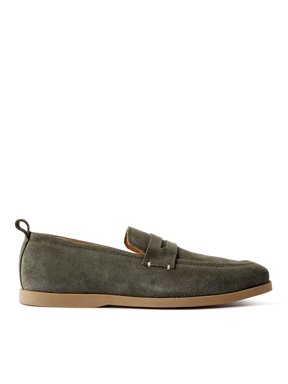Mr P. - Regenerated Suede by evolo® Penny Loafers - Men - Green - UK 11 von Mr P.