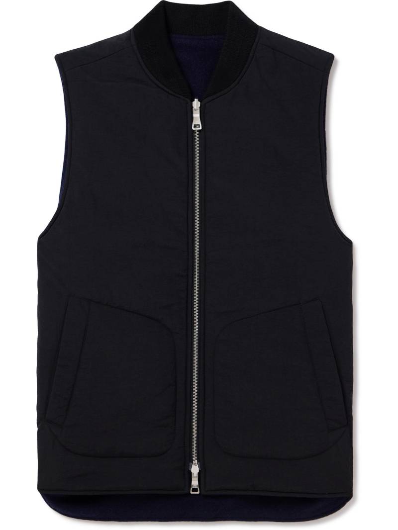 Mr P. - Reversible Padded Wool-Blend Gilet - Men - Black - XS von Mr P.