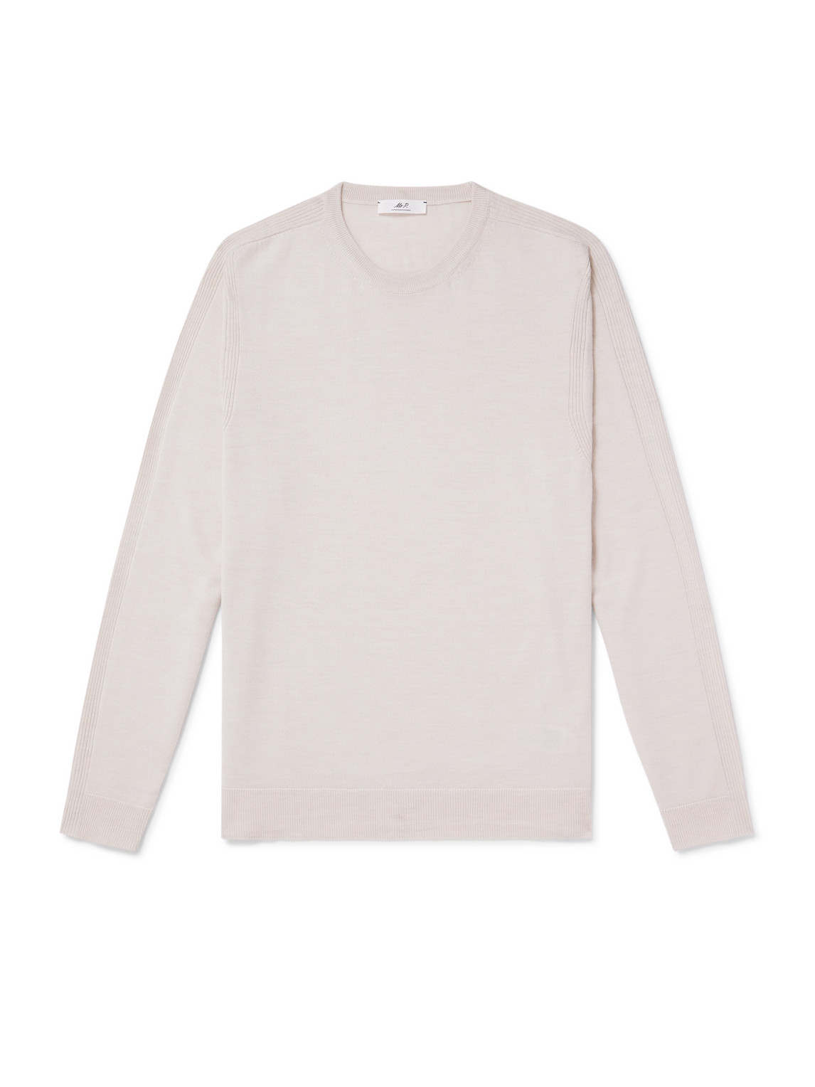 Mr P. - Rib-Detailed Merino Wool Sweater - Men - Neutrals - XL von Mr P.