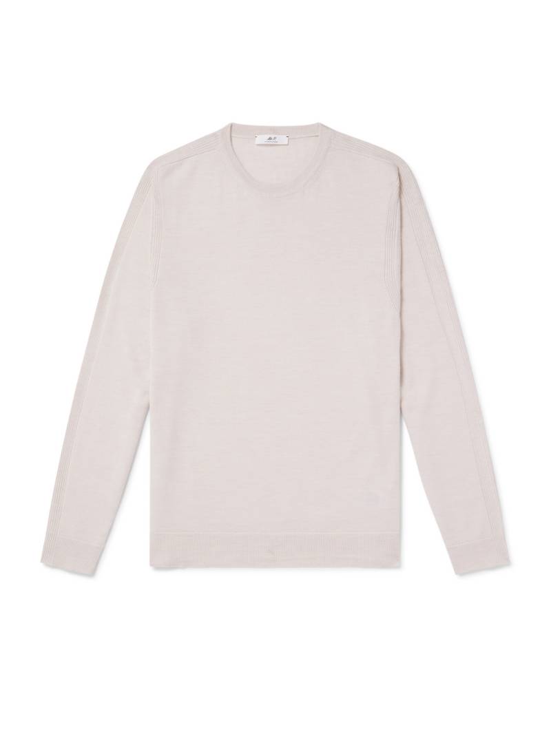 Mr P. - Rib-Detailed Merino Wool Sweater - Men - Neutrals - XL von Mr P.