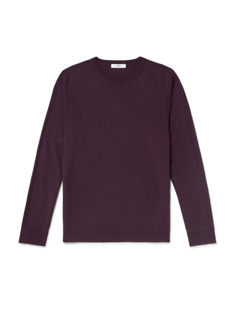 Mr P. - Rib-Detailed Merino Wool Sweater - Men - Purple - XXL von Mr P.