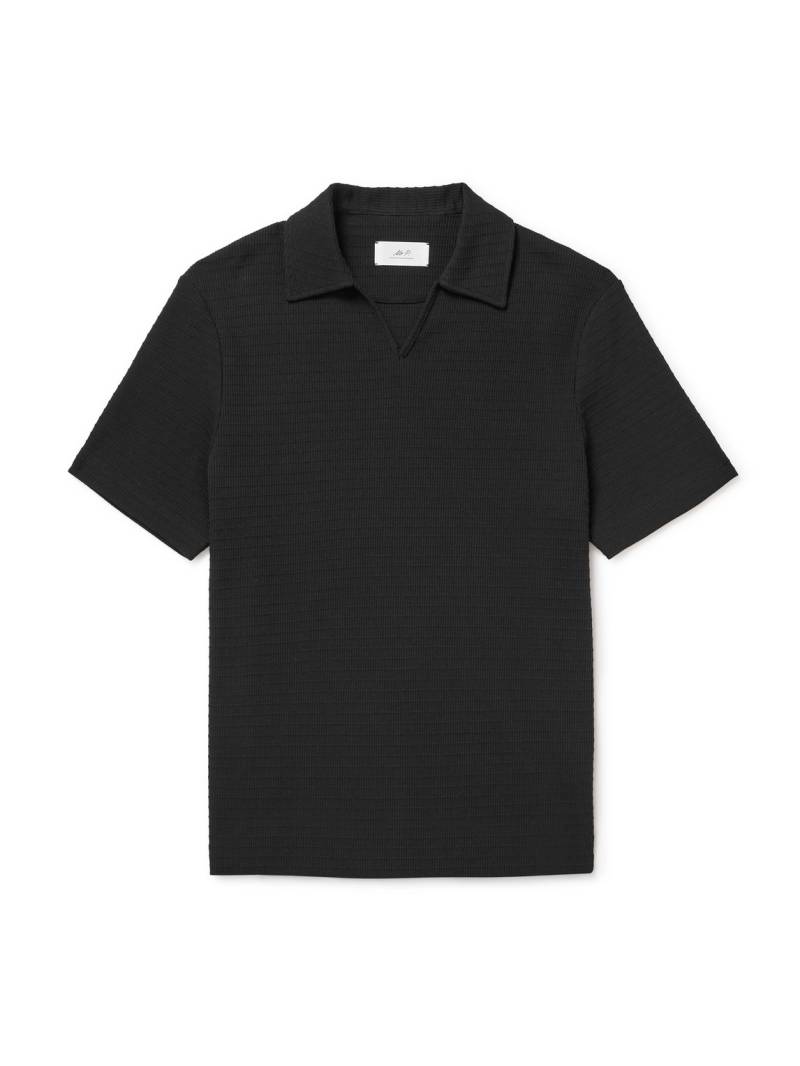 Mr P. - Ribbed Organic Cotton-Jersey Polo Shirt - Men - Black - XS Mr P. - Ribbed Organic Cotton-Jersey Polo Shirt - Men - Black - XS von Mr P.