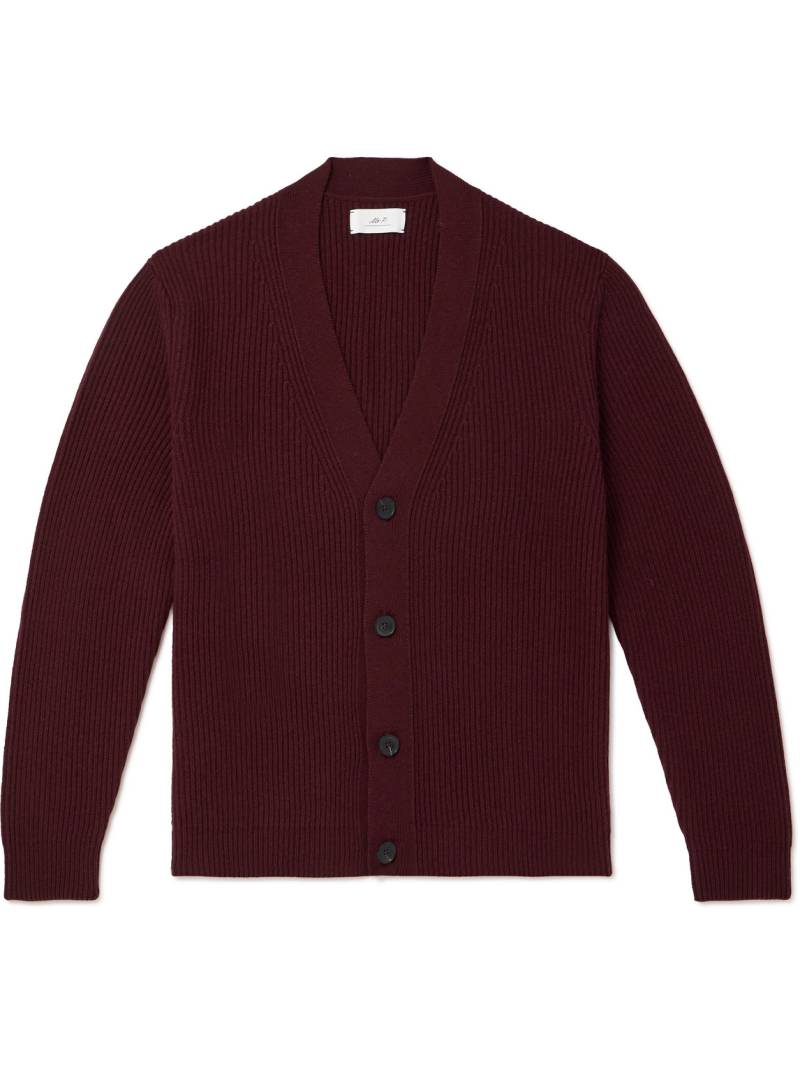 Mr P. - Ribbed Wool Cardigan - Men - Red - M von Mr P.