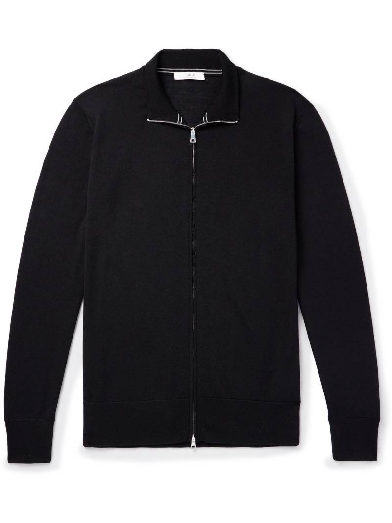 Mr P. - Richard Merino Wool Zip-Up Cardigan - Men - Black - XS von Mr P.
