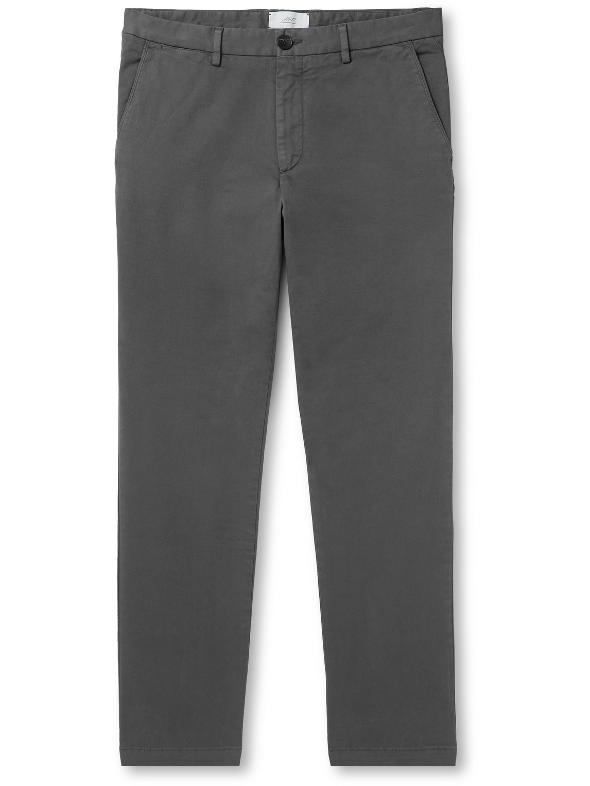 Mr P. - Samuel Straight-Leg Cotton-Blend Twill Chinos - Men - Gray - 38 von Mr P.