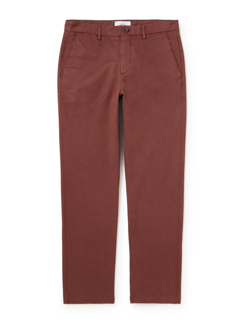 Mr P. - Samuel Straight-Leg Cotton-Blend Twill Chinos - Men - Red - 30 von Mr P.