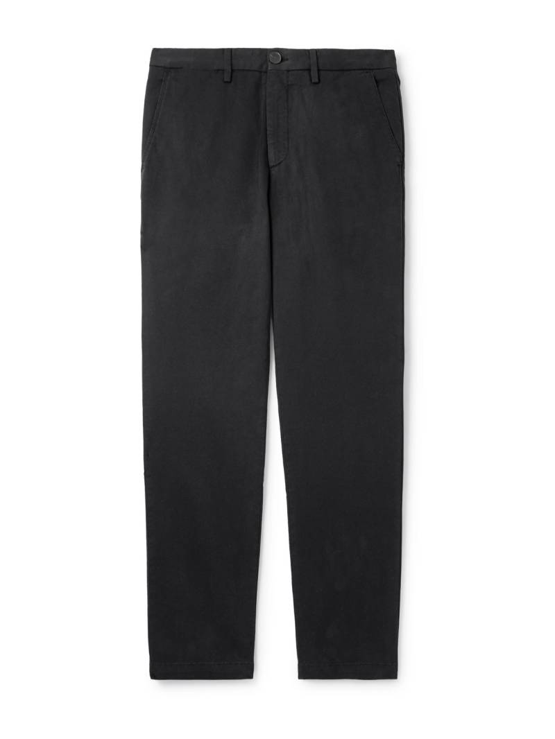 Mr P. - Samuel Straight-Leg Organic Cotton-Blend Twill Chinos - Men - Black - 32/34 von Mr P.