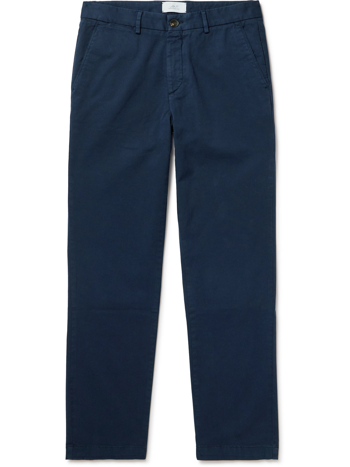 Mr P. - Samuel Straight-Leg Organic Cotton-Blend Twill Chinos - Men - Blue - 36/34 von Mr P.
