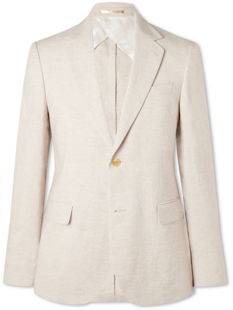 Mr P. - Slim-Fit Linen Suit Jacket - Men - Neutrals - 42 von Mr P.