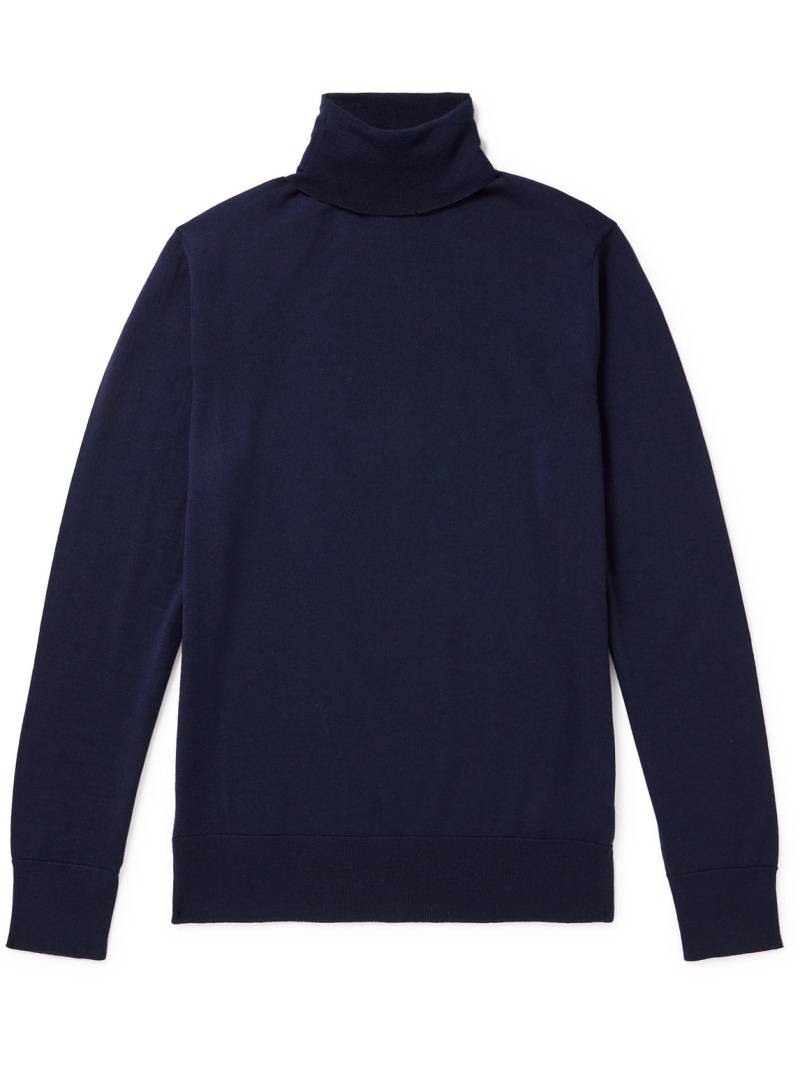 Mr P. - Slim-Fit Merino Wool Rollneck Sweater - Men - Blue - XXL von Mr P.