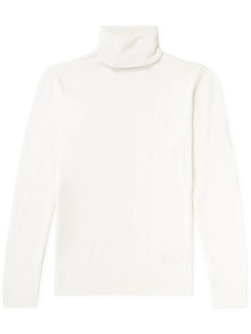 Mr P. - Slim-Fit Merino Wool Rollneck Sweater - Men - White - XL von Mr P.