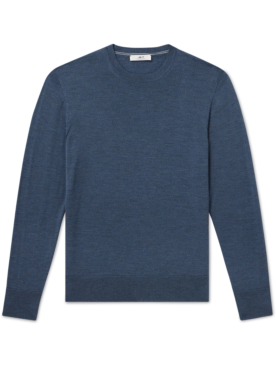 Mr P. - Slim-Fit Merino Wool Sweater - Men - Blue - XL von Mr P.