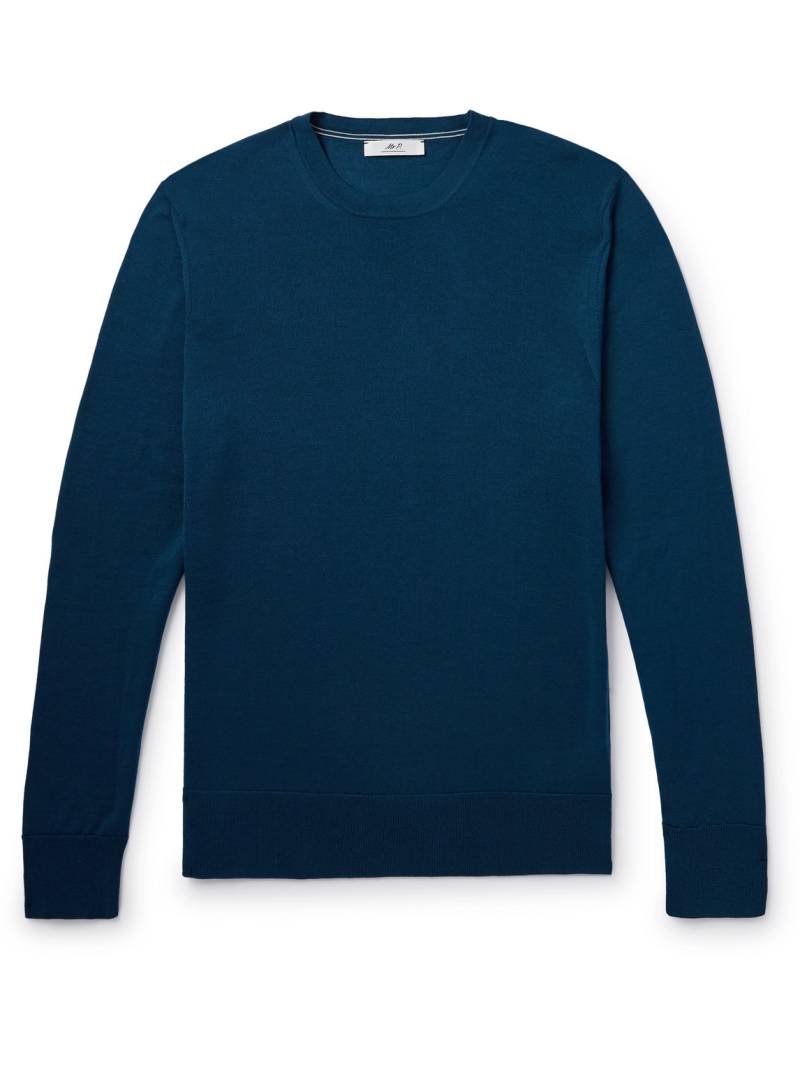 Mr P. - Slim-Fit Merino Wool Sweater - Men - Blue - XS von Mr P.