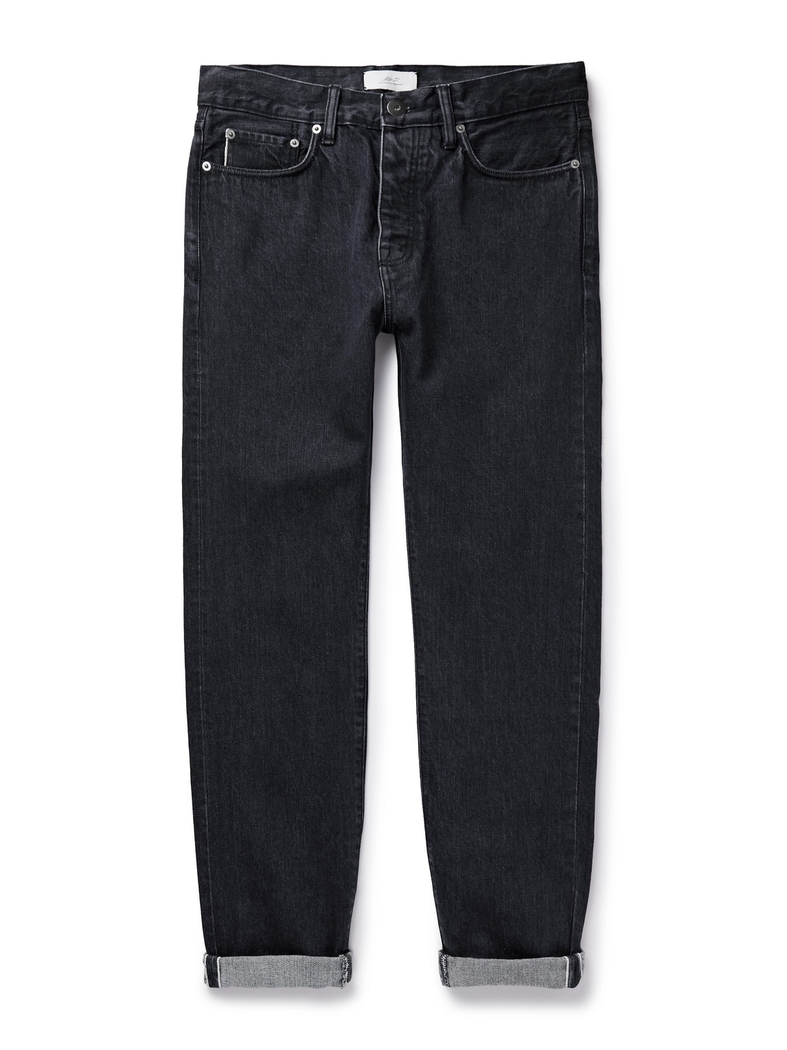 Mr P. - Slim-Fit Organic Selvedge Jeans - Men - Black - 34 von Mr P.